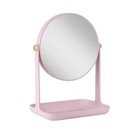 Zadro - Back-to-School Makeup Mirror with 5X/1X Magnifications, Accessory Tray & Phone Holder - Rose Quartz