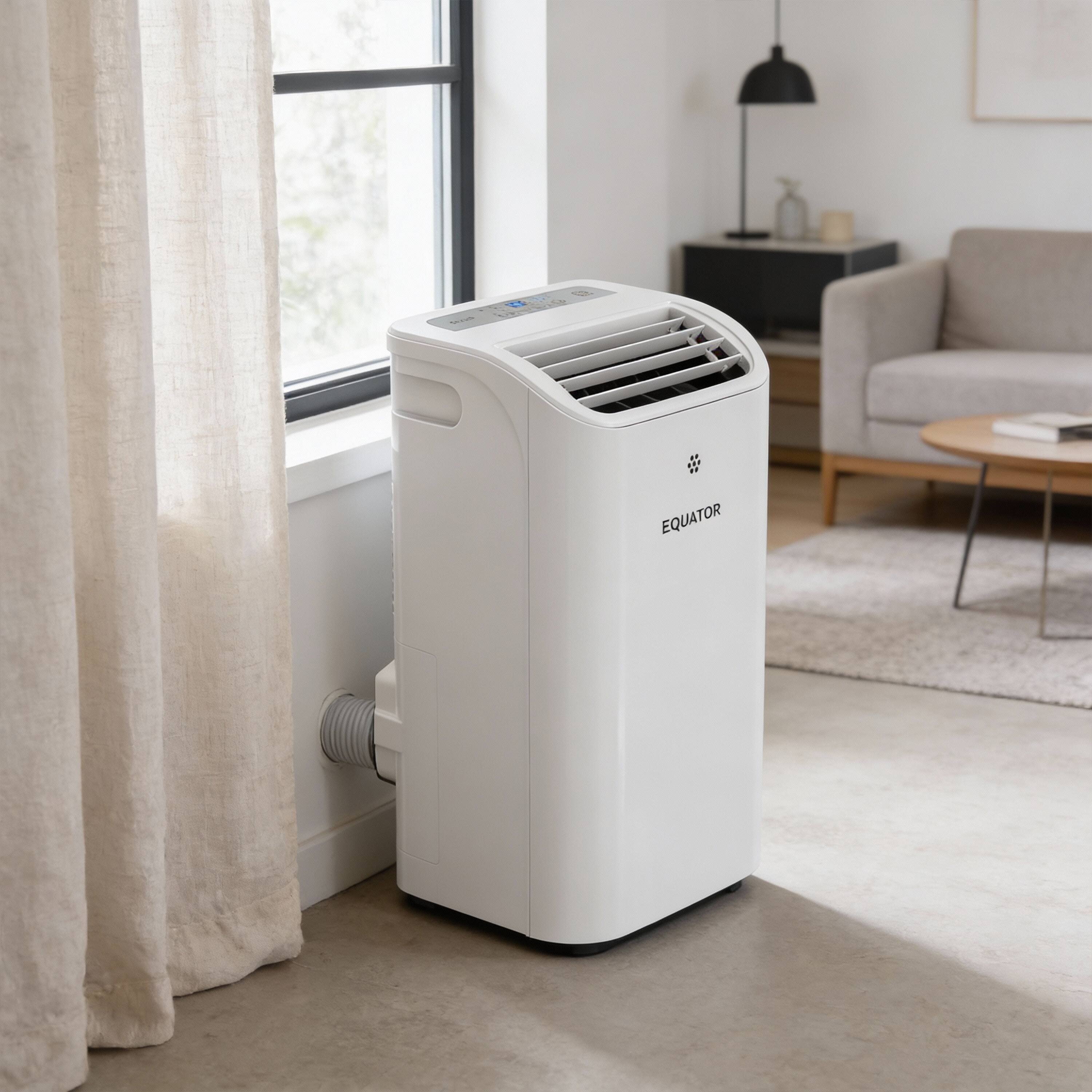 Alt View 10. Equator - Equator 16000 BTU Inverter Portable Air Conditioner + Heater 4-in-1, Heat Pump, Indoor, Dual Hose, Remote 700 Sq. Ft. - White.