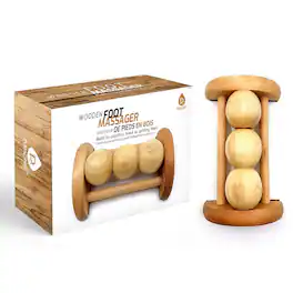 Pursonic - All Natural Wooden Foot Massager Roller - Beige