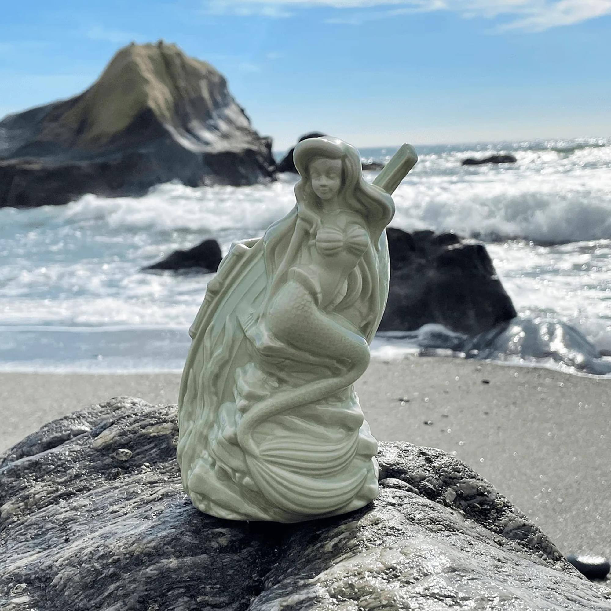 Alt View 4. Disney - Disney The Little Mermaid Mondo Tee-Kis Ariel Green Ceramic Tiki Mug - Green.