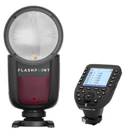 Zoom Li-on X R2 TTL On-Camera Round Flash Speedlight For Nikon (Godox V1) + Flashpoint R2 Pro Mark II 2.4 GHz