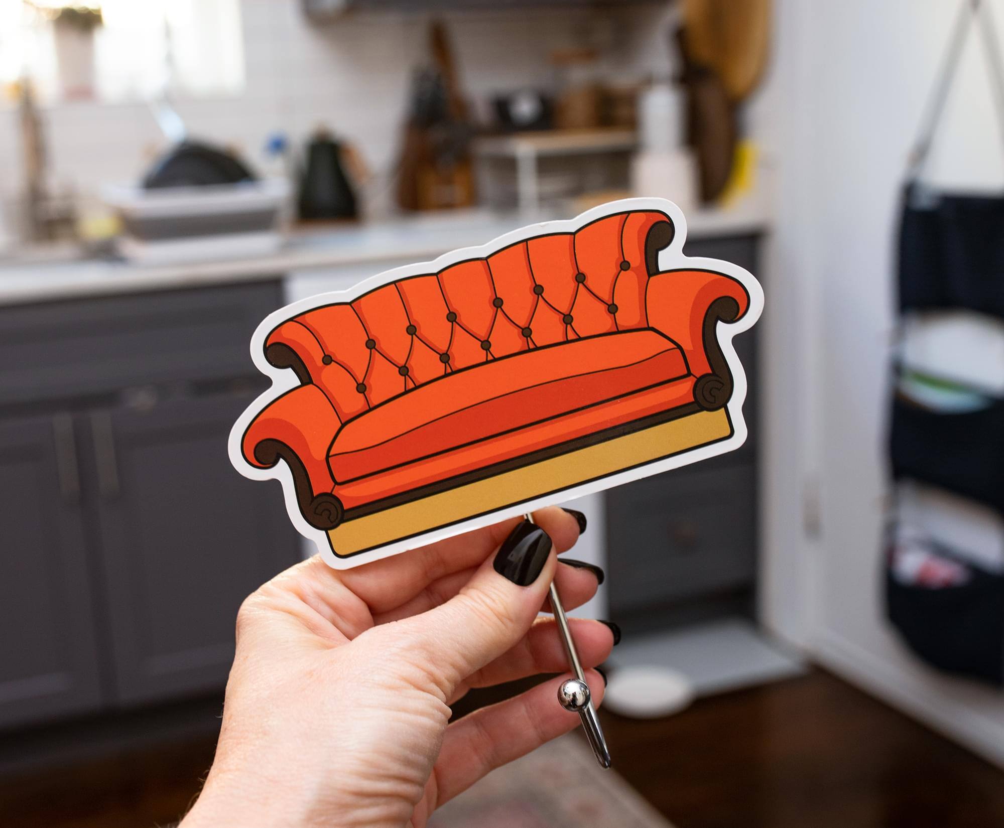 Alt View 4. Silver Buffalo - Friends Icons Die-Cut Coat Hanger Wall Hooks | Set of 3 - Yellow.