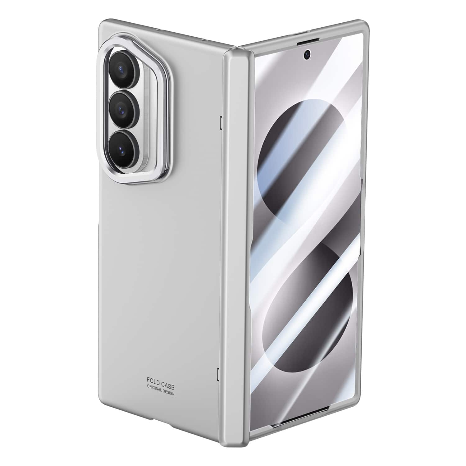 Dteck - for Samsung Galaxy Z Fold8 Ultra Magnetic Case with Built-in HD Screen Protector & Lens Stand Hard PC Full Back Cover - Gray(Clear Film) price history on PriceWatchPro