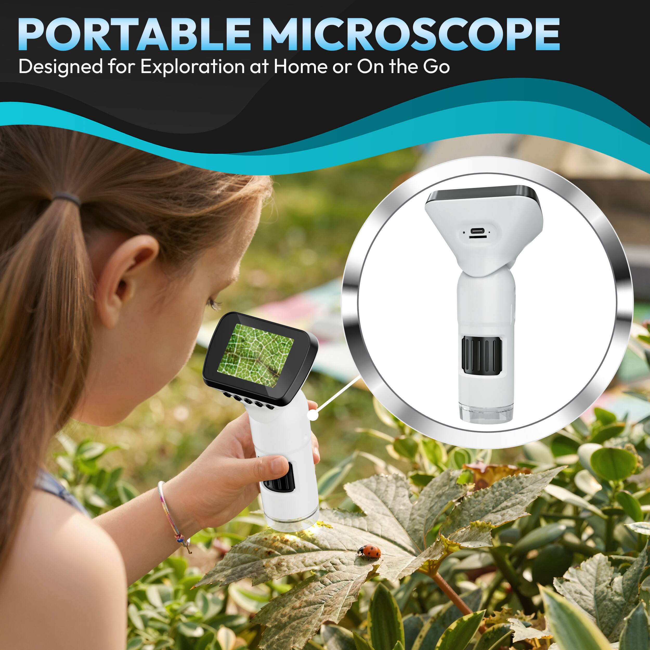 PORTABLE MICROSCOPE  
Designed for Exploration at Home or On the Go