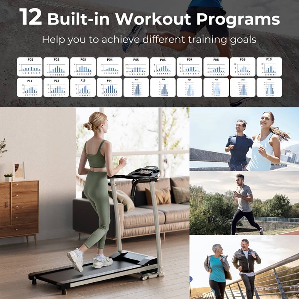 12 Built-in Workout Programs  
Help you to achieve different training goals  

P01  P02  P03  P04  P05  P06  P07  P08  P09  P10  P11  P12  P13  P14