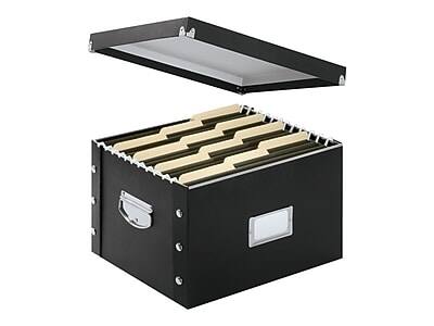 Alt View 1. Snap-N-Store - Snap-N-Store 70% Recycled PVC File Box Lift Off Lid, Letter/Legal Size, Black (SNS01536) - Black.