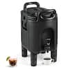 Front. Costway - Costway 2.6 Gal Insulated Beverage Dispenser with Handles & Two-Stage Faucet for Catering - Black.