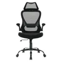 OSP Home Furnishings - Mesh Back - Black - Front_Zoom