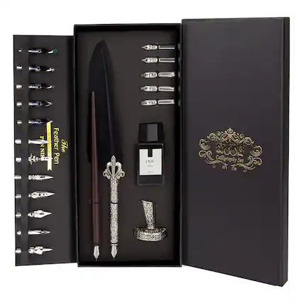 Feather The Pen
Calligraphy Set
PEN
NIB
INK
Calligraphy Set
Black Ink