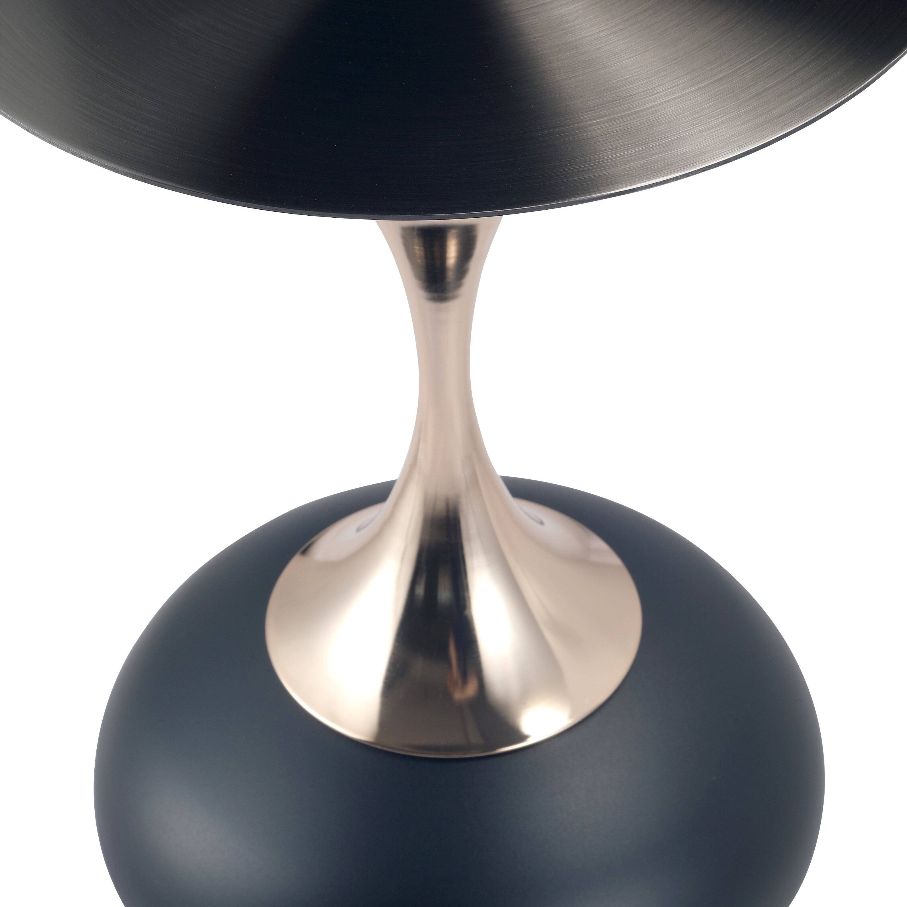 Alt View 6. LeisureMod - Savoy Black Circular Top End Table with Powder Coated Finish for Living Room/Offices - Matte Black.