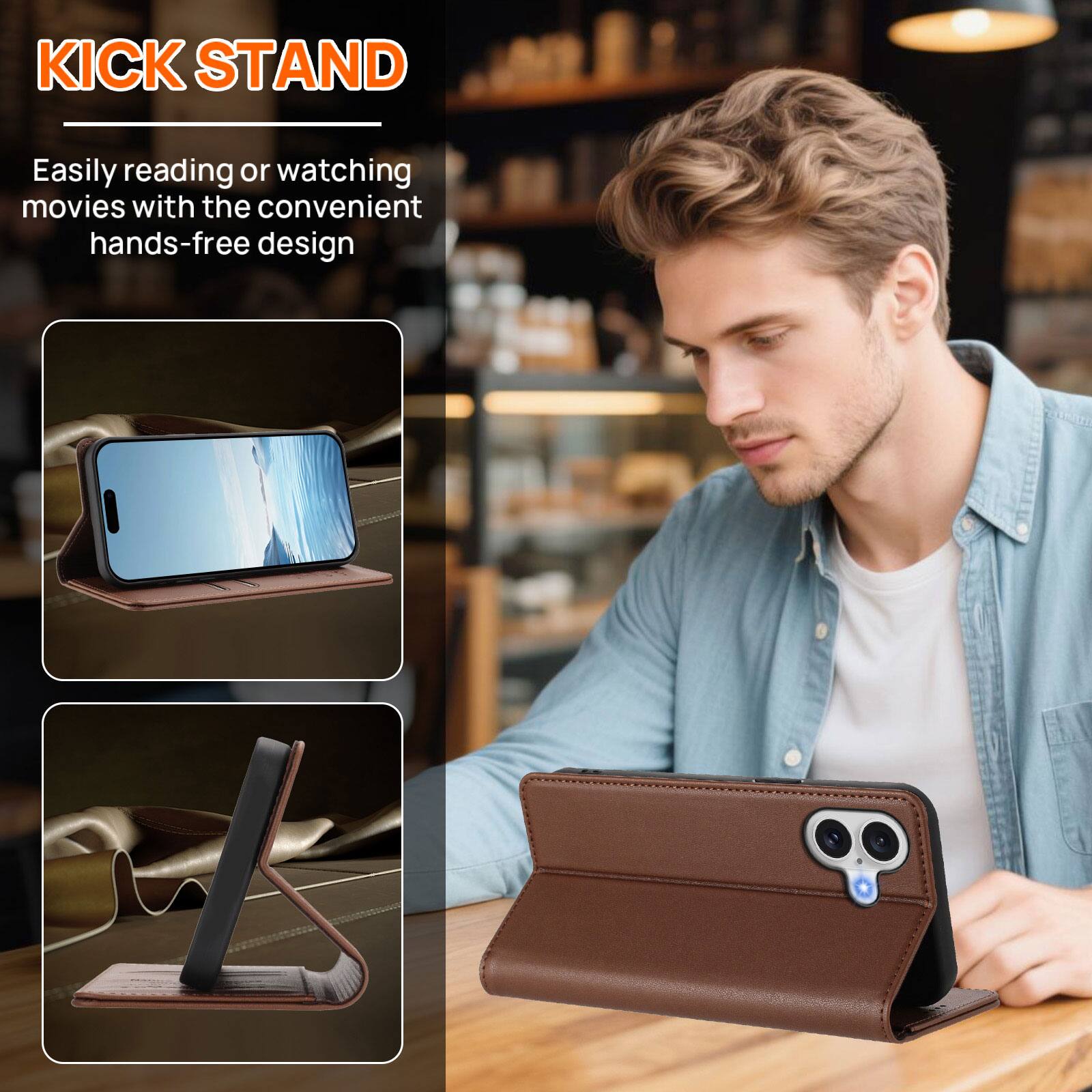 KICK STAND

Easily reading or watching movies with the convenient hands-free design