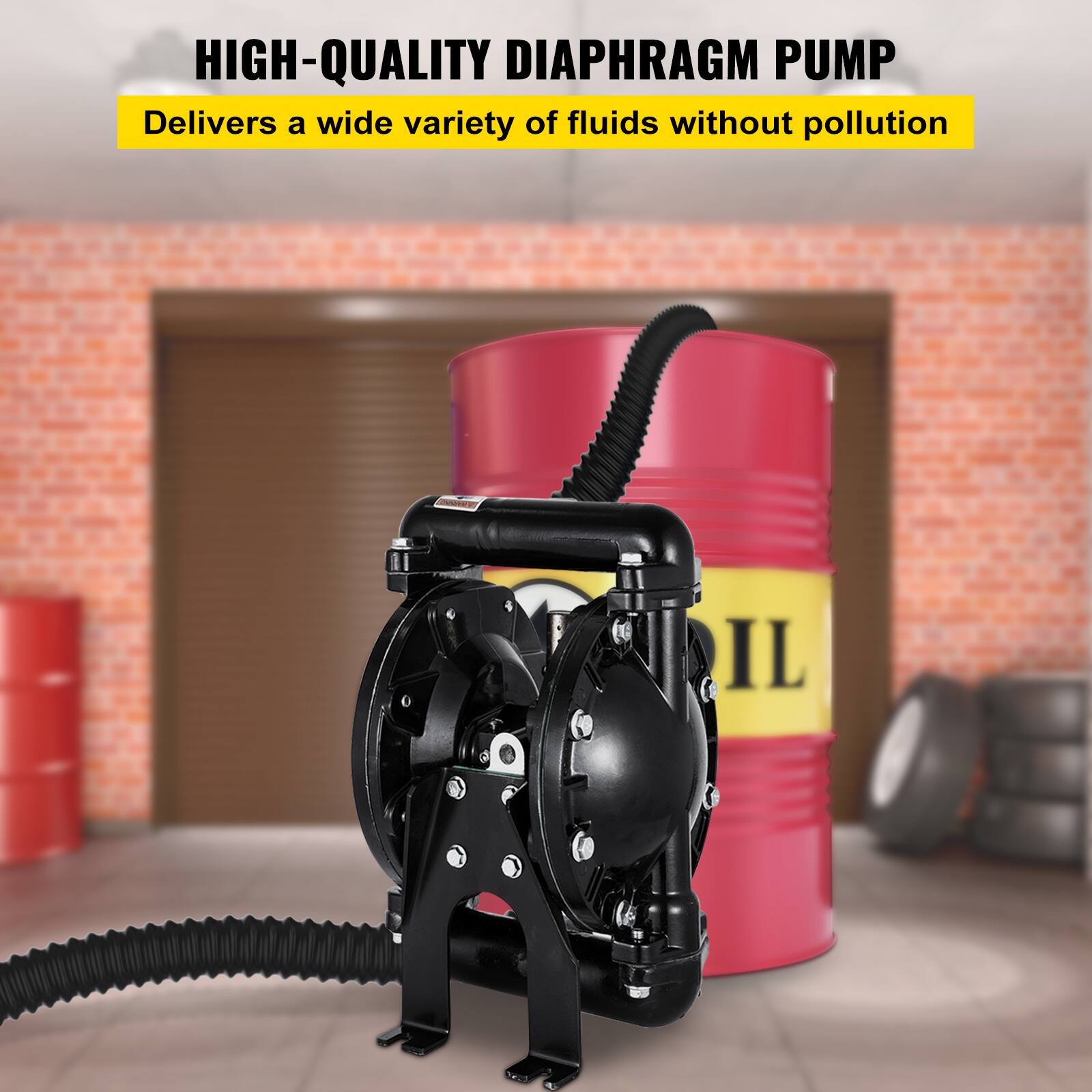 HIGH-QUALITY DIAPHRAGM PUMP  
Delivers a wide variety of fluids without pollution