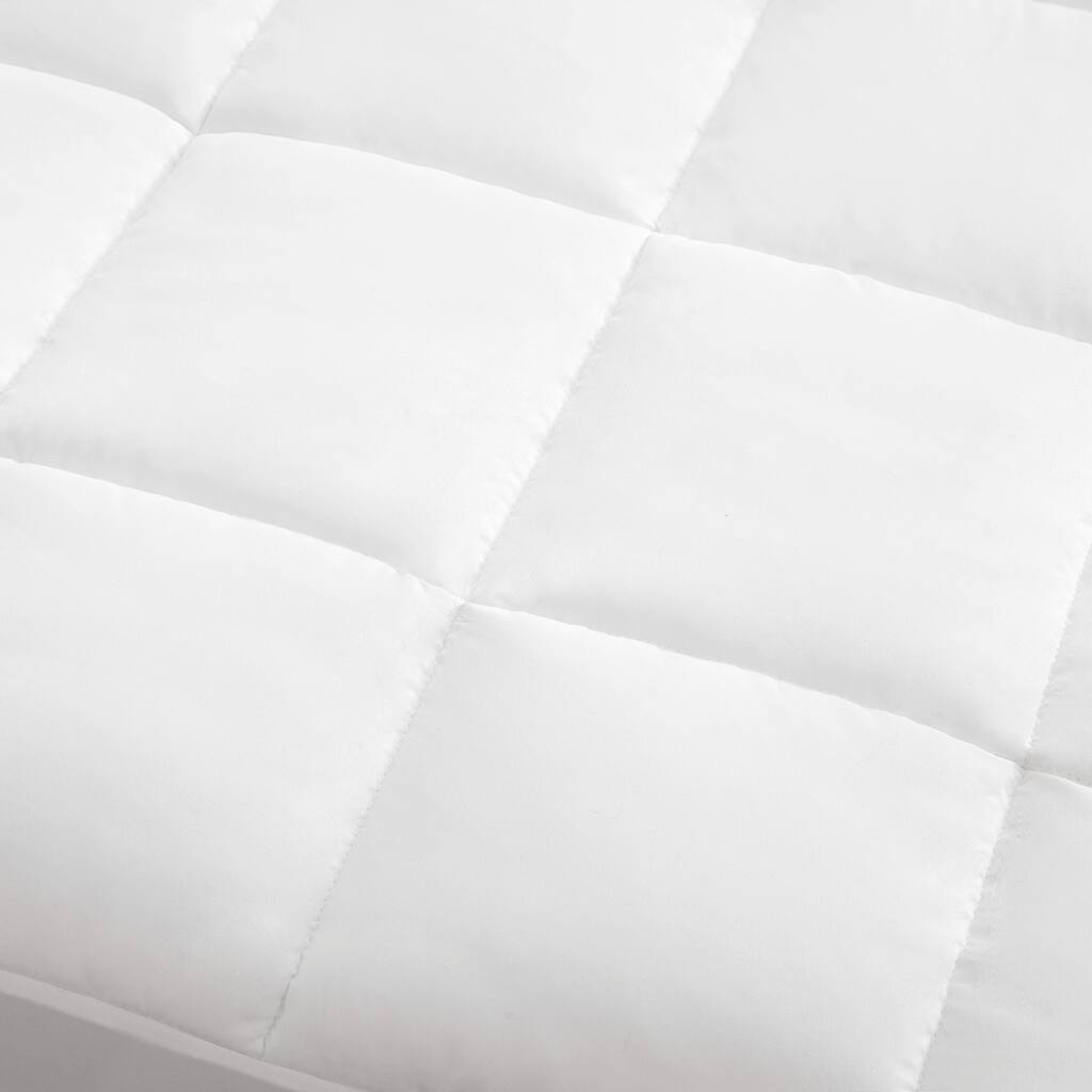 Left. TinyHomie - 3M Microfiber Mattress Pad - White.