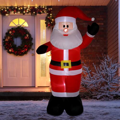 Alt View 7. Winado - 8FT Christmas Giant Inflatable Santa Claus with Lights for Outdoor Indoor Home Yard Garden Holiday Party Decoration - Red.