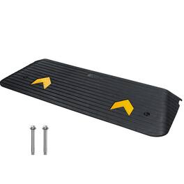 VEVOR - Rubber Threshold Ramp, 2" Rise Threshold Ramp Doorway,Recycled Rubber Power Threshold Ramp Rated 33069 lbs Load Capacity - Black