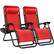 Front. Best Choice Products - Best Choice Products Set of 2 Zero Gravity Lounge Chair Recliners for Patio, Pool w/ Cup Holder Tray - Crimson Red - Crimson Red.
