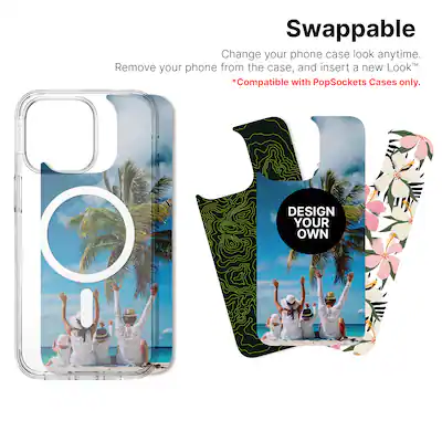 PopSockets - MagSafe PopCase for iPhone 15 Pro Case with Customizable Graphic Case Insert (digital code) - Clear PopSockets - MagSafe PopCase for iPhone 15 Pro Case with Customizable Graphic Case Insert (digital code) - Clear