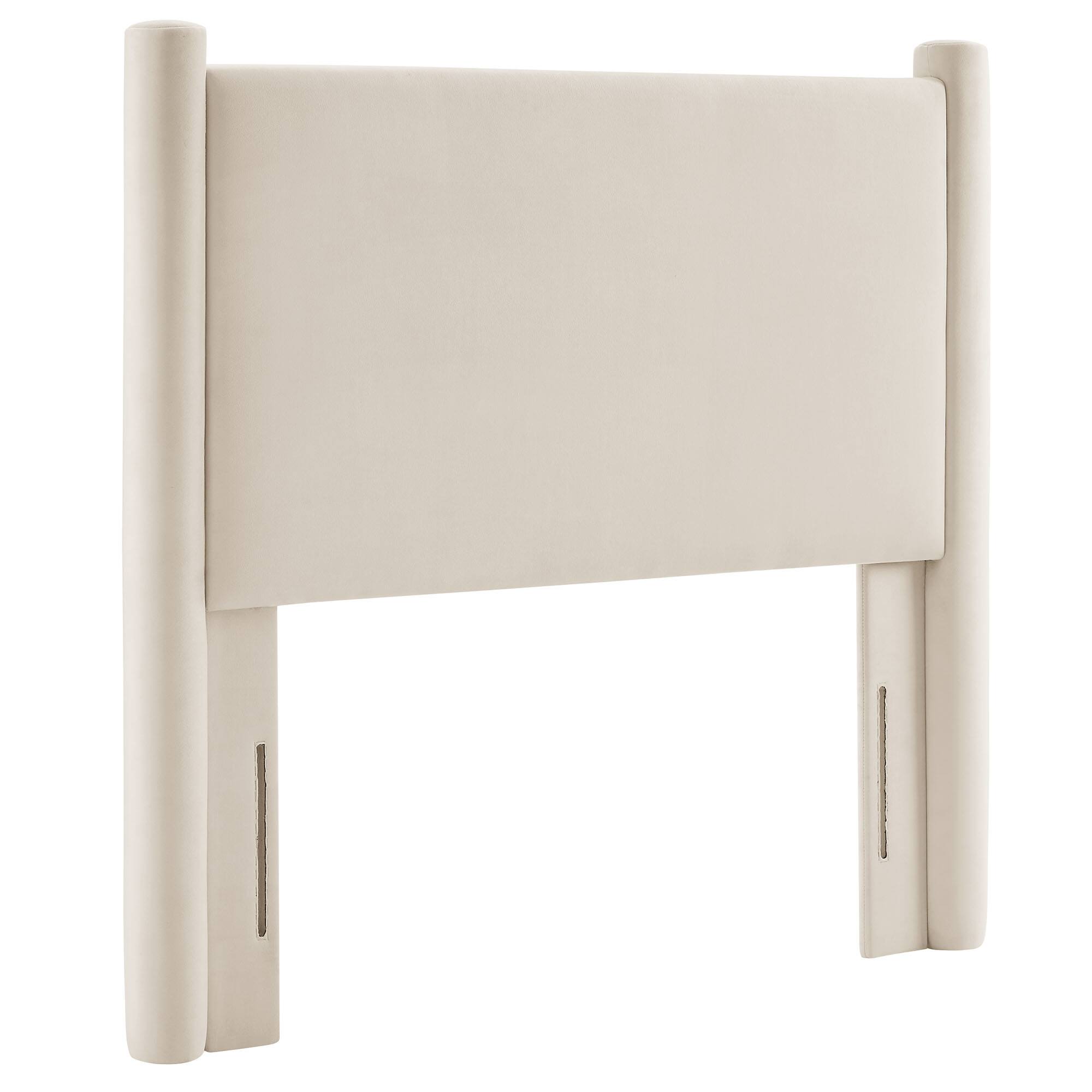 Rael Performance Velvet Twin Headboard by Modway - Ivory