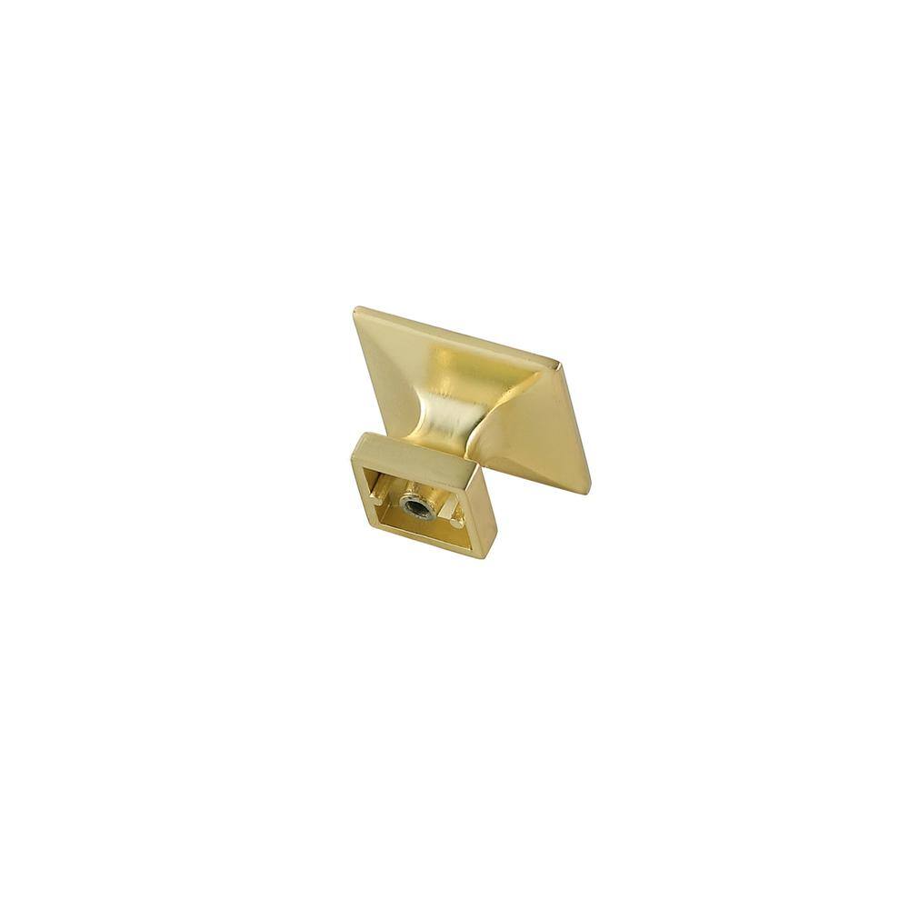 Left. Elegant Decor - Cecil 1.3" Brushed Gold Square Knob Multipack (Set of 10) - Brushed Gold.
