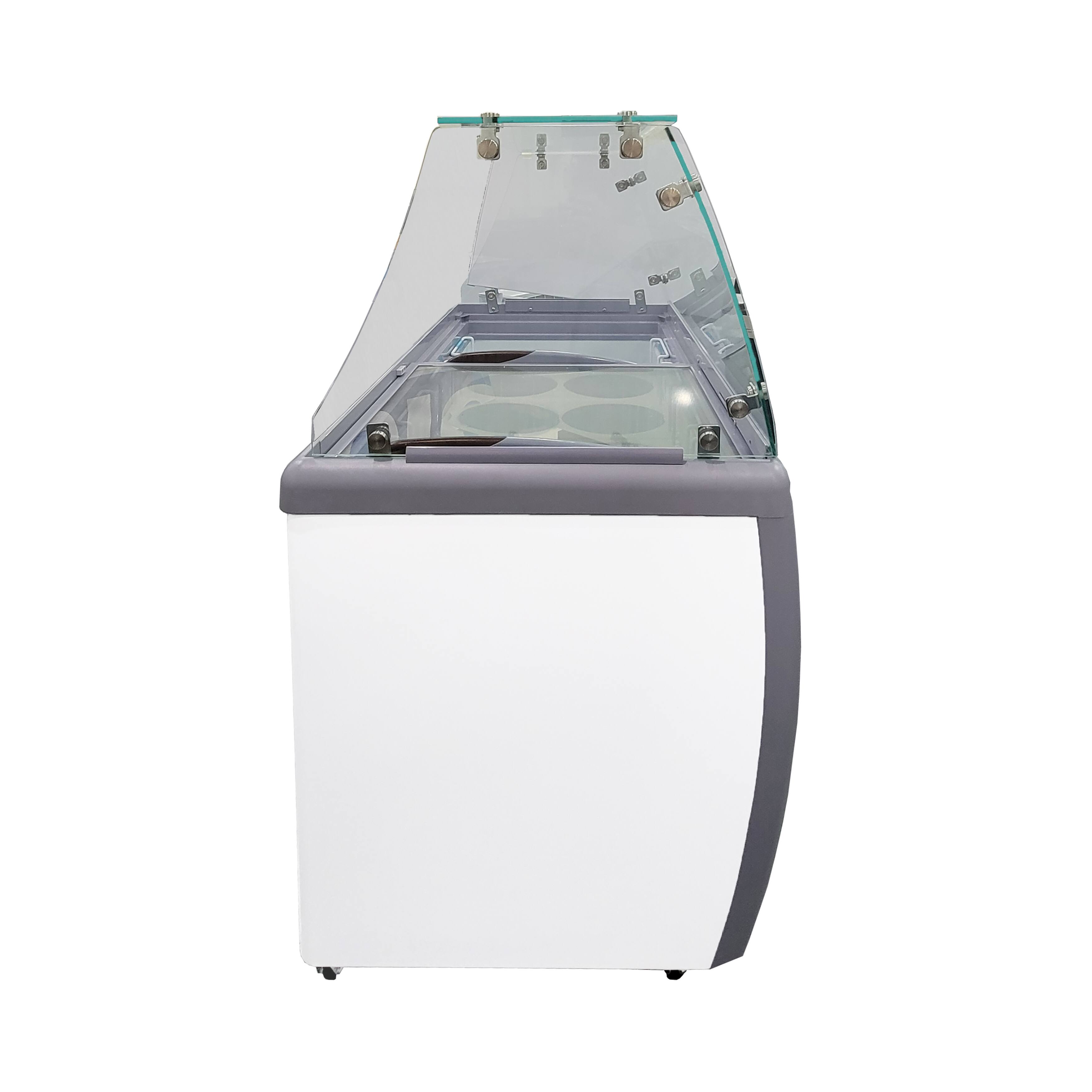 Alt View 8. Magic Chef - Commercial 13.1 cu. ft. Frost Free Defrost Dipping Cabinet Chest Freezer in White - White.