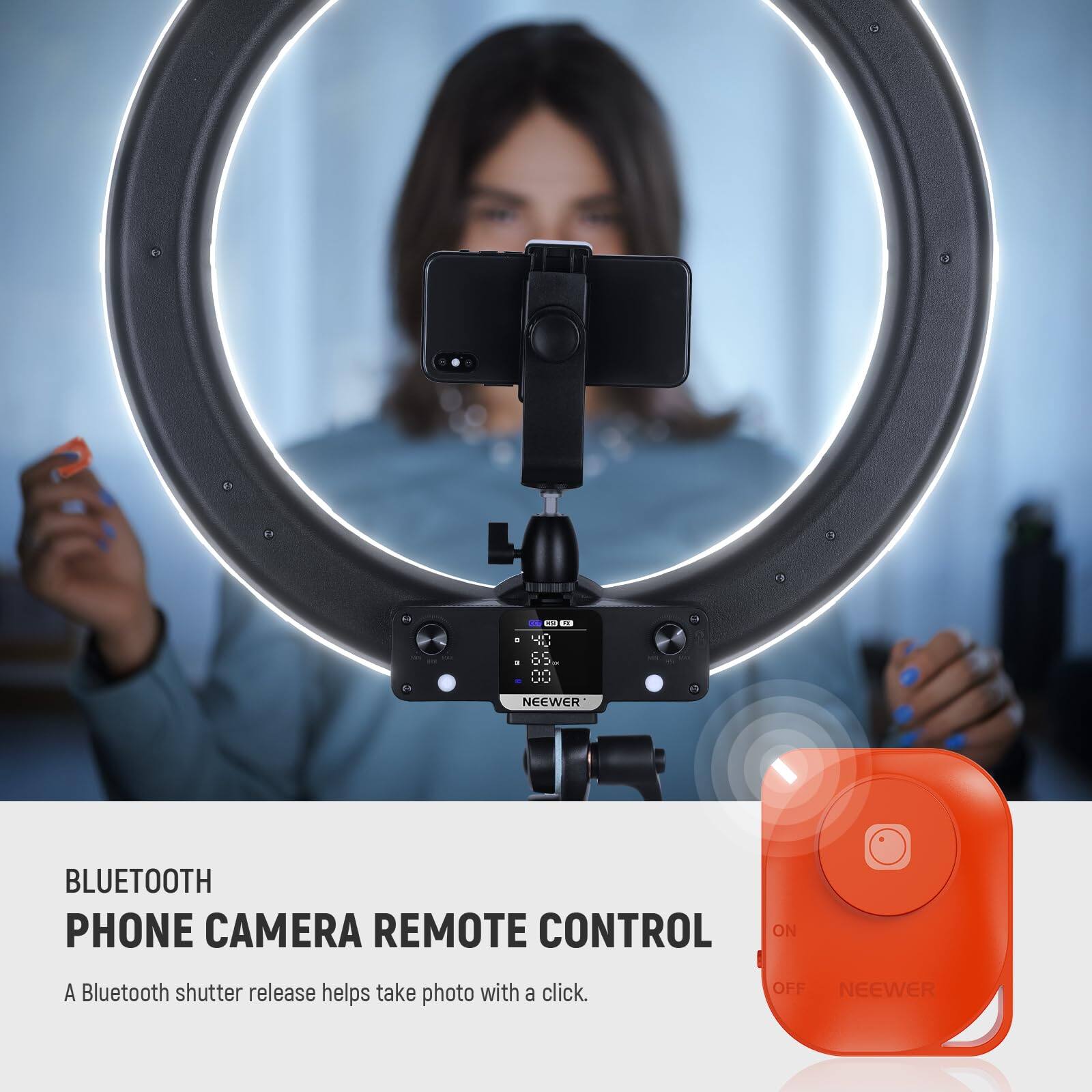 BLUETOOTH PHONE CAMERA REMOTE CONTROL

A Bluetooth shutter release helps take photo with a click.