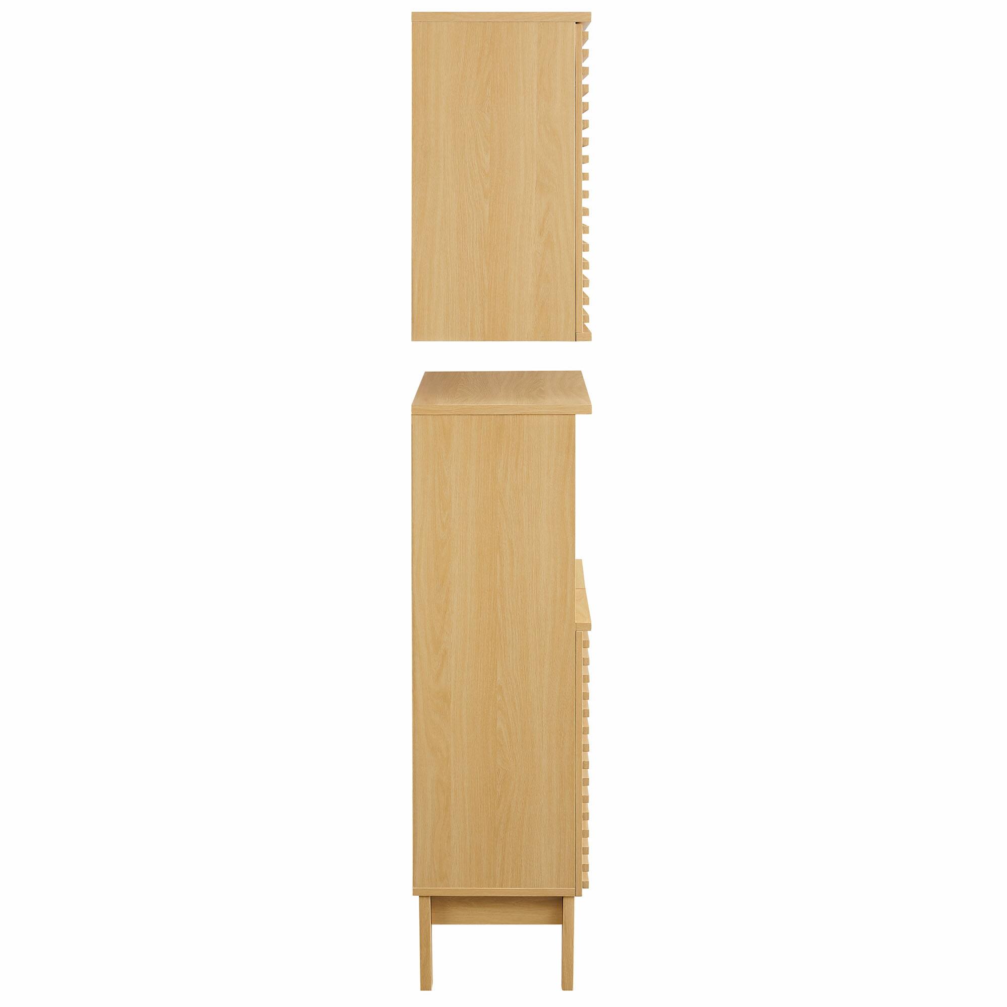 Alt View 4. Modway - Render Bathroom Cabinet Set by Modway - Oak.