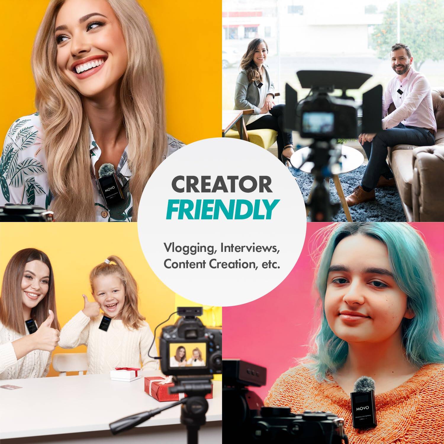 MOVO

CREATOR FRIENDLY

Vlogging, Interviews, Content Creation, etc.