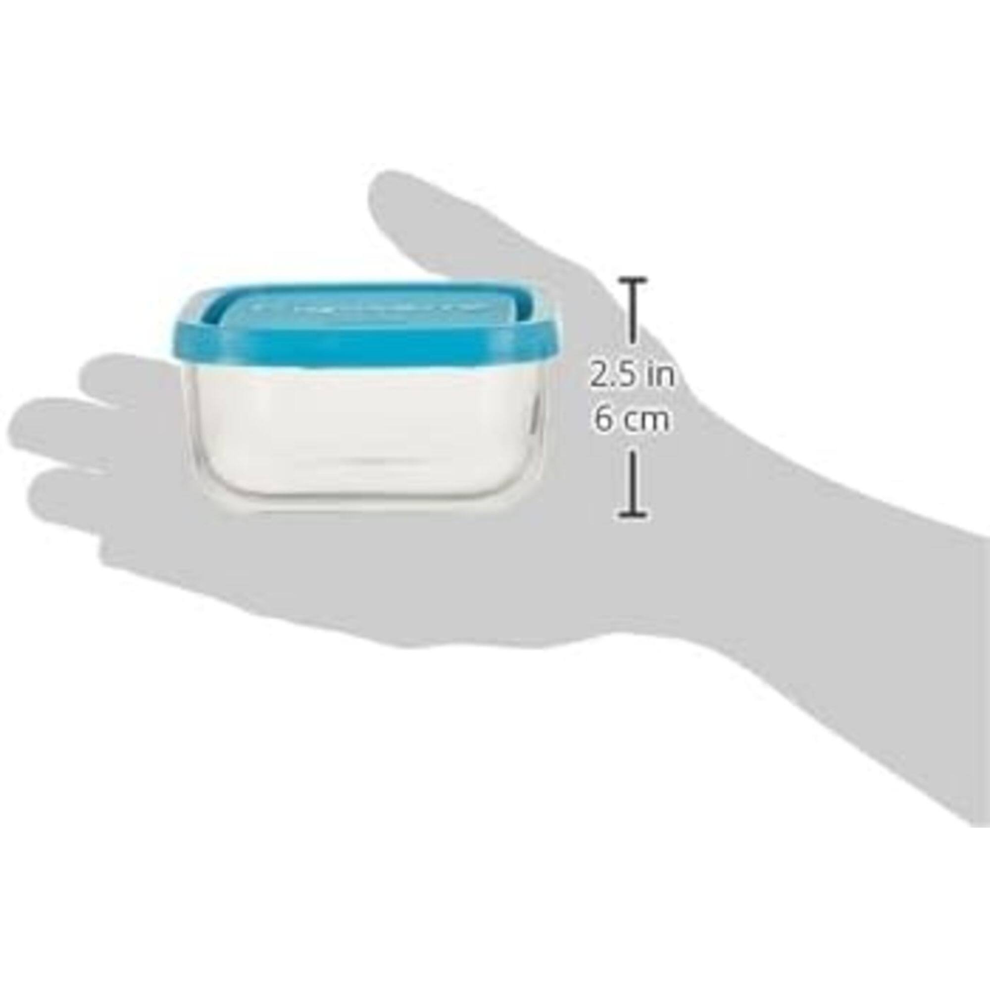 Angle. Bormioli Rocco - Bormioli Rocco Frigoverre Classic Square Glass Food Storage Container, 11.75 oz, Stackable with Lid - Clear.