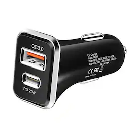 Kitcheniva - 2 Port USB Fast Car Charger Adapter For iPhone Samsung Android Cell Phone Black