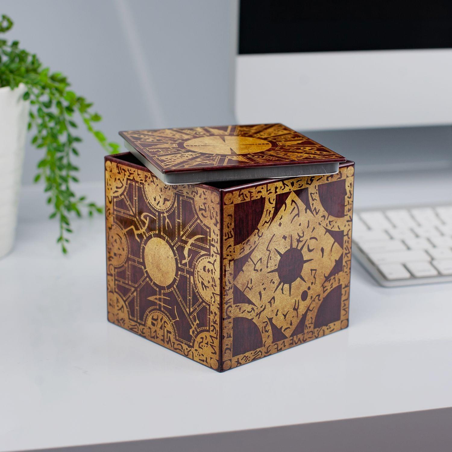 Alt View 4. Toynk - Hellraiser 4-Inch Puzzle Box Stash Storage Tin - Gold.