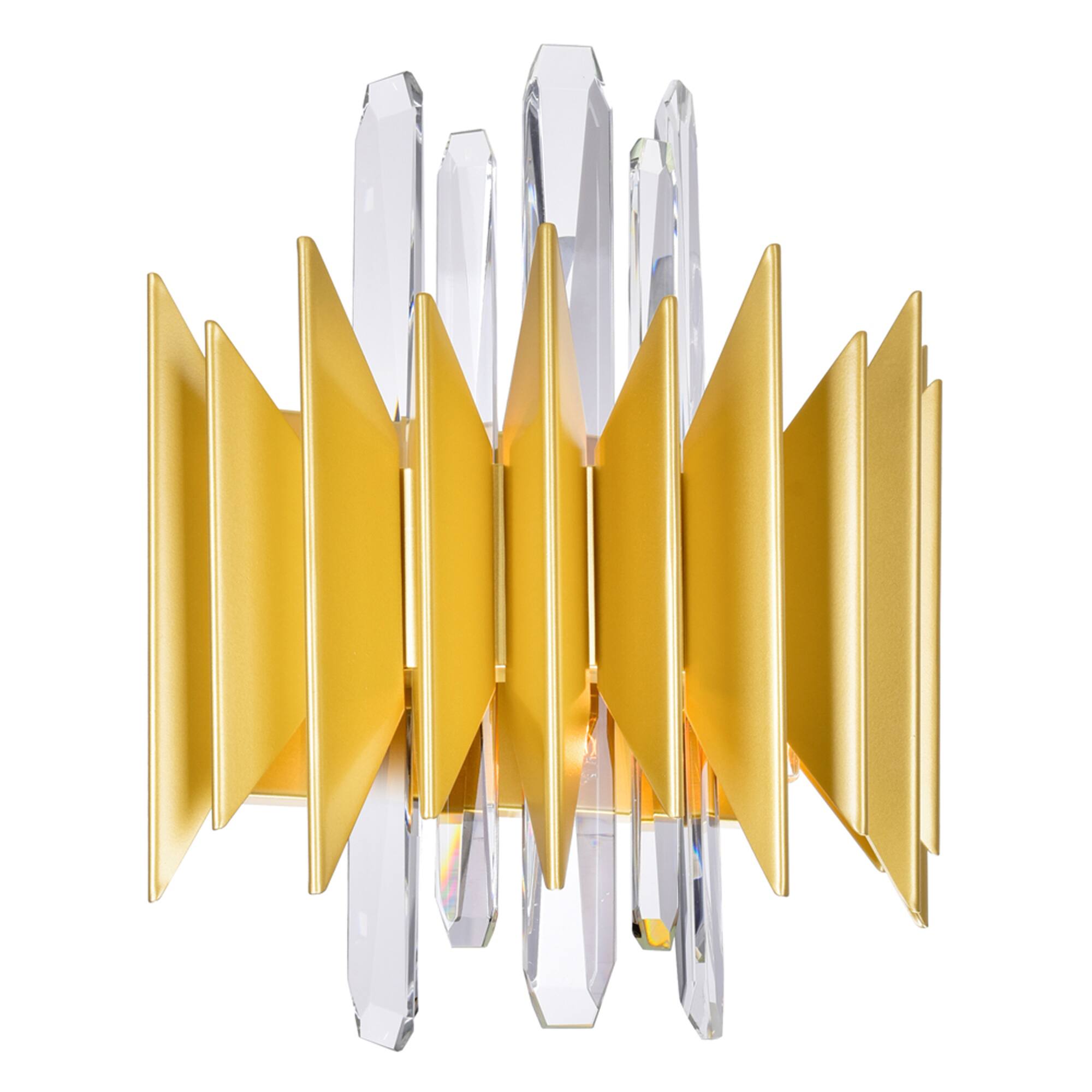 Angle. CWI Lighting - Cityscape 5 Light Wall Sconce With Satin Gold Finish - Satin Gold.