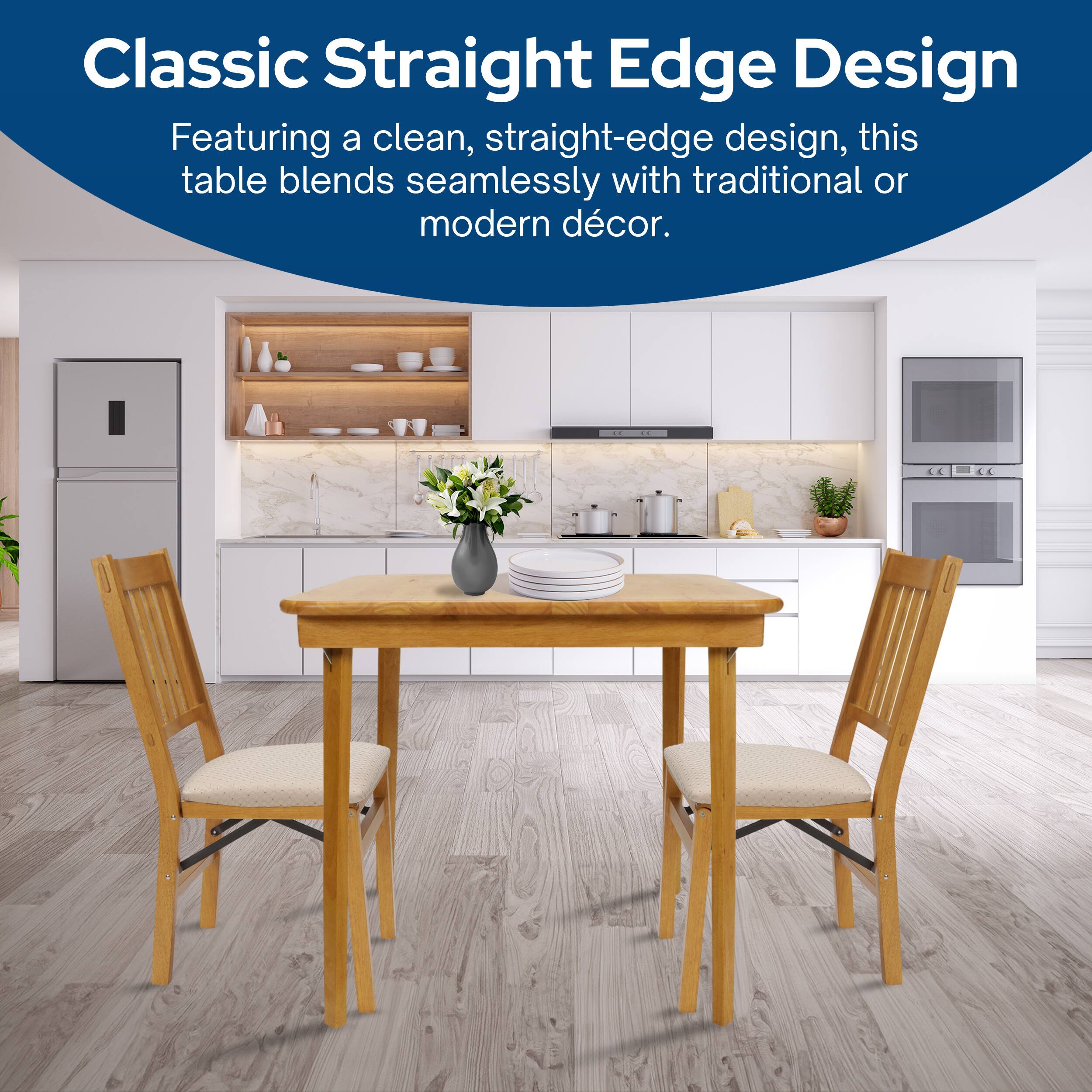 Classic Straight Edge Design

Featuring a clean, straight-edge design, this table blends seamlessly with traditional or modern décor.