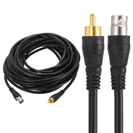 Front. Unique Bargains - BNC Female to RCA Male Coaxial Cable 33FT 75-Ohm Camera Cable Cord for DVR CCTV Security System Monitor Video - Black.