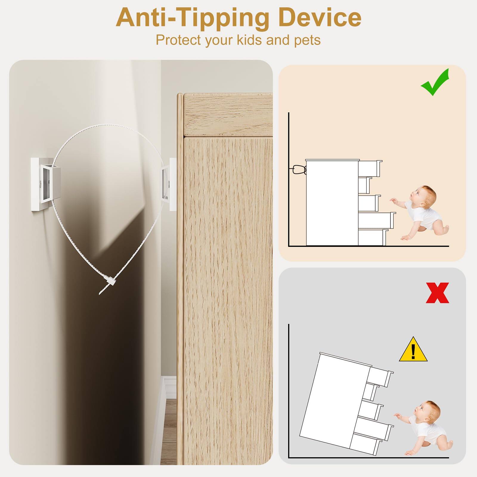 Anti-Tipping Device  
Protect your kids and pets