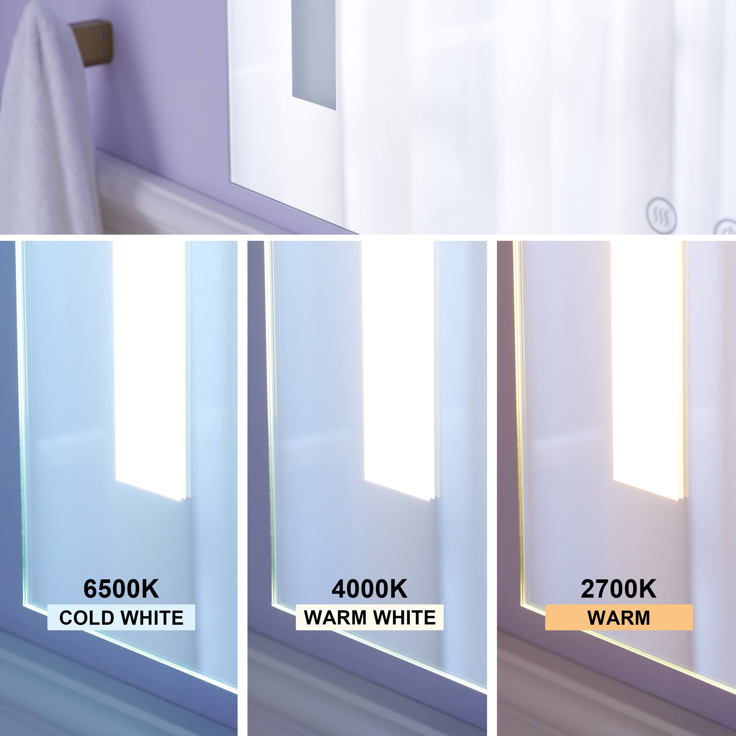 6500K COLD WHITE  
4000K WARM WHITE  
2700K WARM