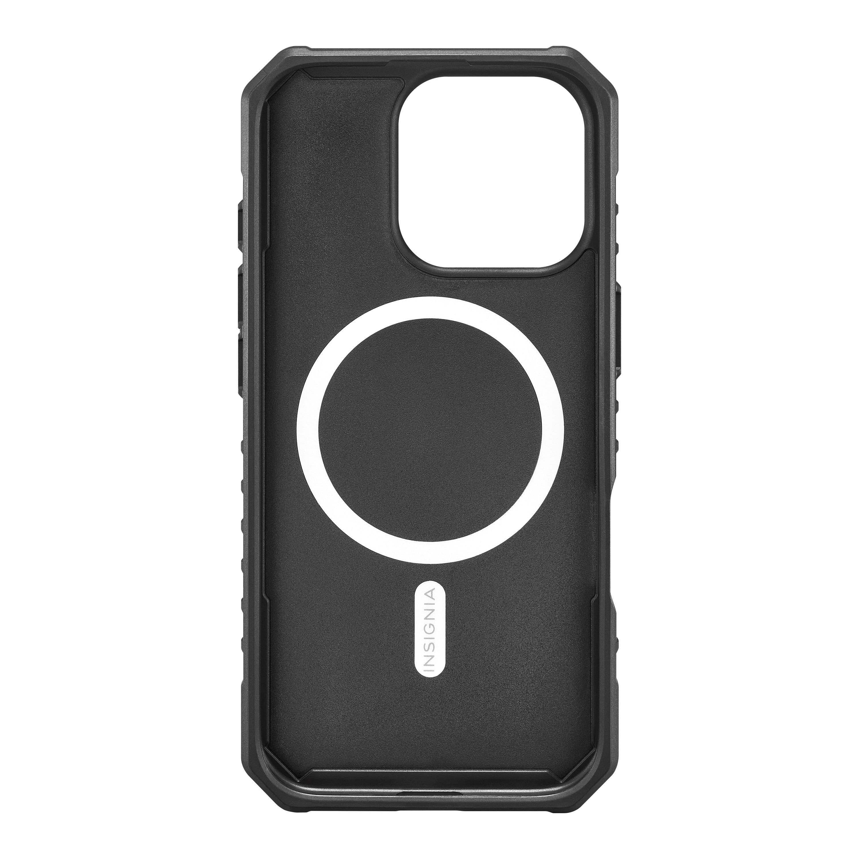 Alt View 21. Insignia™ - Protective Case with Built-In MagSafe Ring for iPhone 16 Pro - Black.