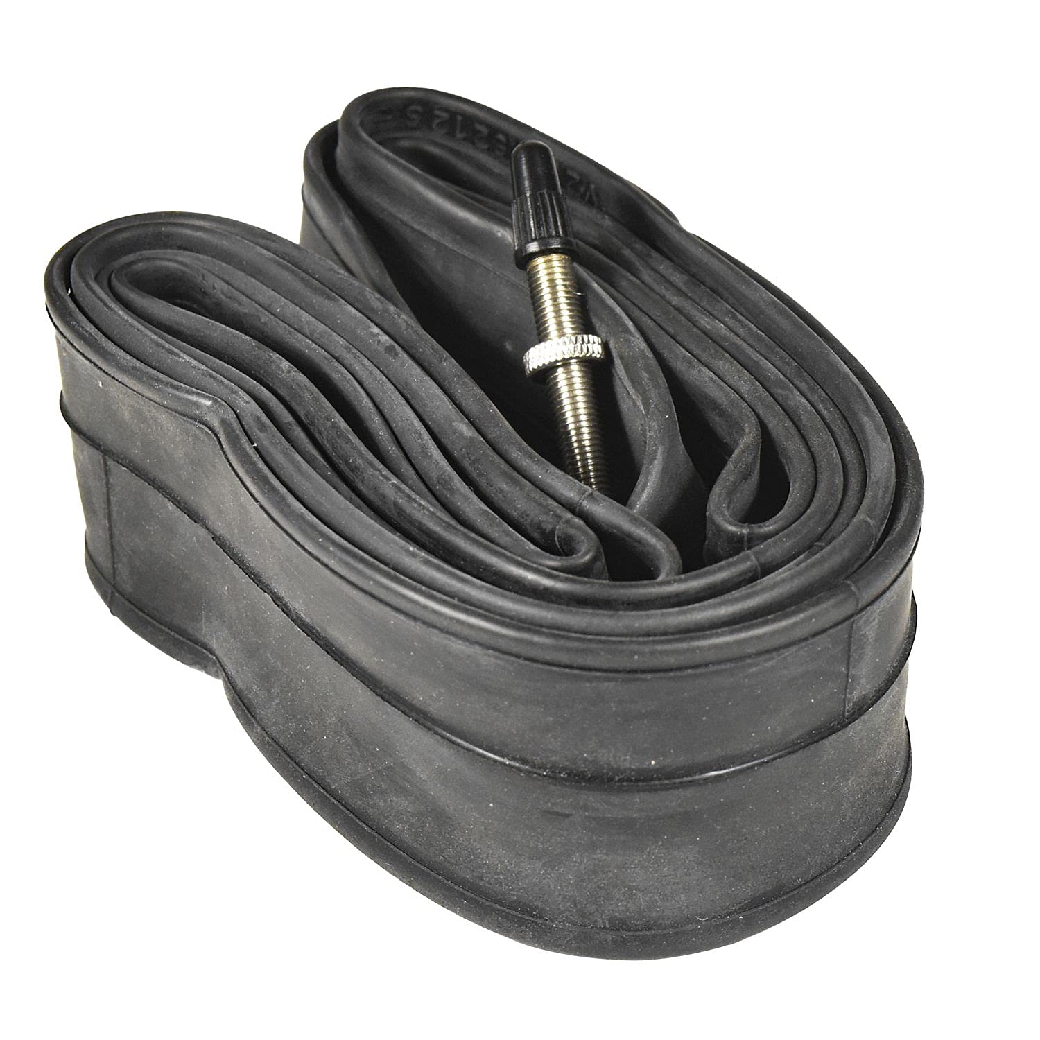 Front. HQRP - 27.5 in Bike Inner Tube 1.75-2.125, Presta Valve 48 mm, Mountain Trail Cruiser Road - Black.