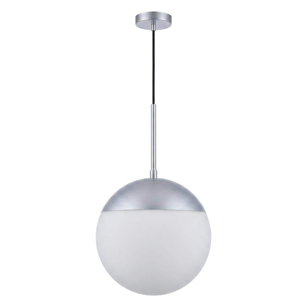 Living District - Eclipse 1 Light Chrome Pendant With Frosted White Glass - Chrome And Frosted White price history on PriceWatchPro