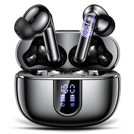 VEAT00L - VEATOOL Bluetooth 5.4 In-Ear Earbuds: Hi-Fi Stereo, 60H Playtime, Dual LED Display, Mic for Clear Calls - Black