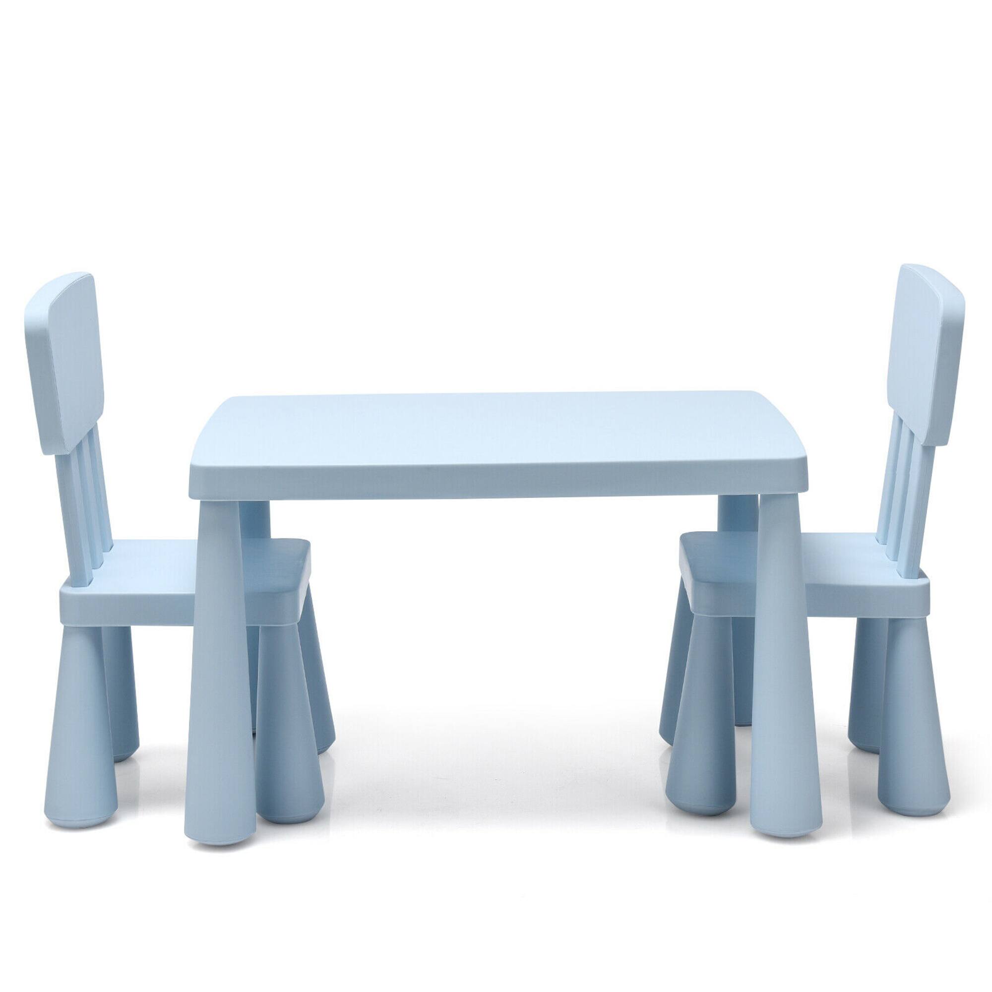 Alt View 4. Gymax - Gymax Kids Table & 2 Chairs Set Toddler Activity Play Dining Study Desk Baby Gift Blue - Blue.