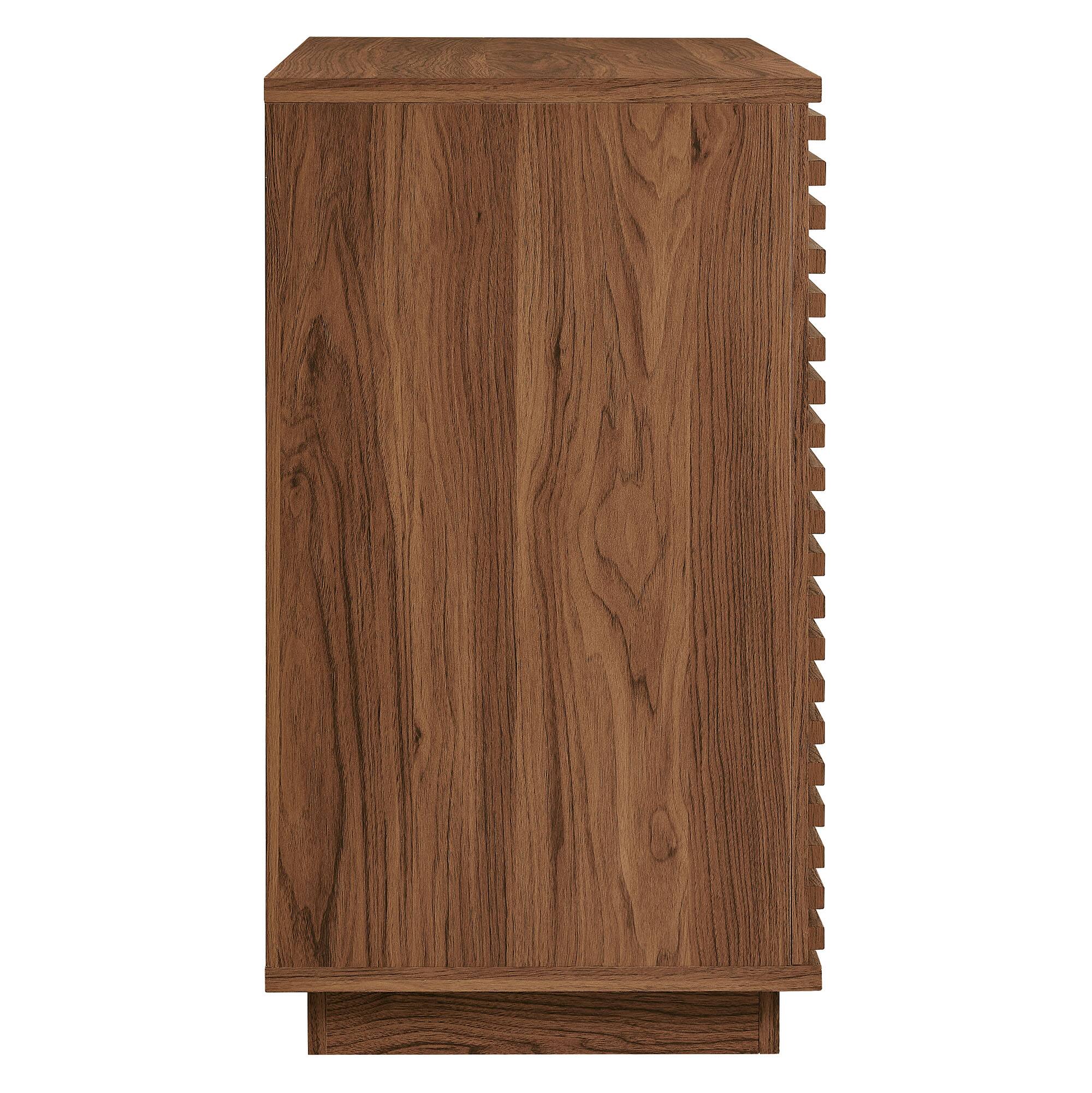 Alt View 2. Modway - Render 2-Door Fluted Accent Cabinet by Modway - Walnut.