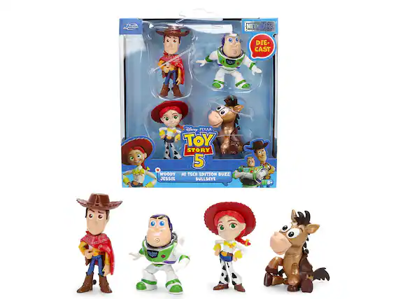 Tata METALFIGS DIE-CAST 2 Disney PIXAR TOY STORY 5 WOODY HI TECH EDITION BUZZ JESSIE BULLSEYE 8+