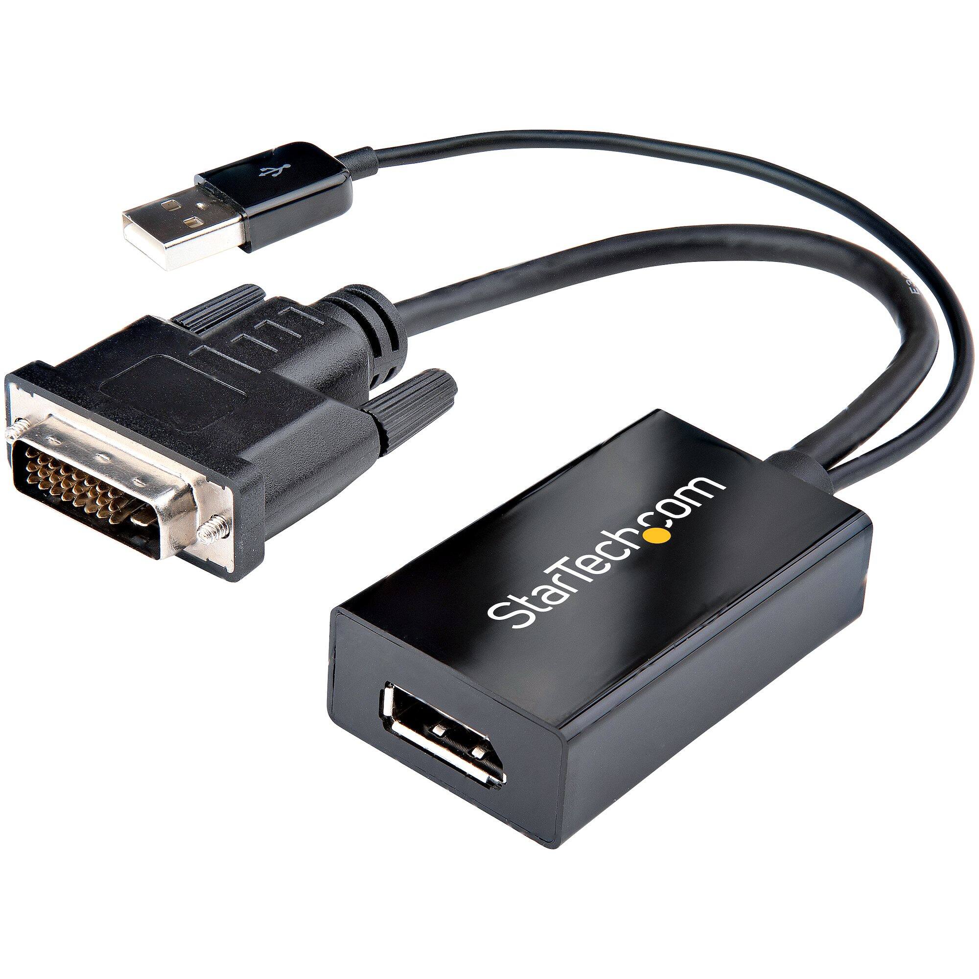 StarTech.com DVI to DisplayPort Adapter USB Power 1920 x 1200 DVI to ...