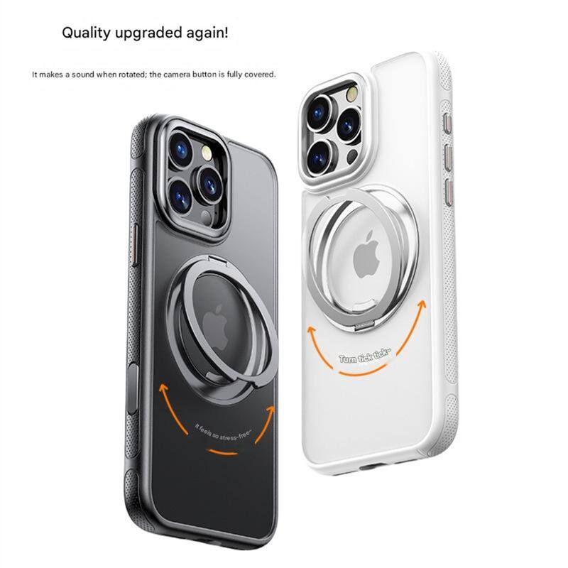 Quality upgraded again!  
It makes a sound when rotated; the camera button is fully covered.  
Turn it - it feels stress-free!