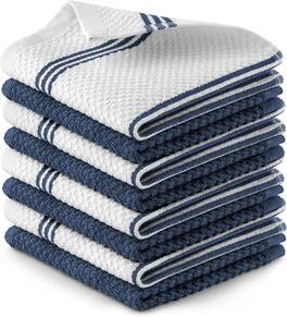 Zulay Kitchen - Pack of 8 Cotton Wash Cloths - 12x12 Inch Super Soft Face Towels - Reusable Wash Cloths for Body and Face
