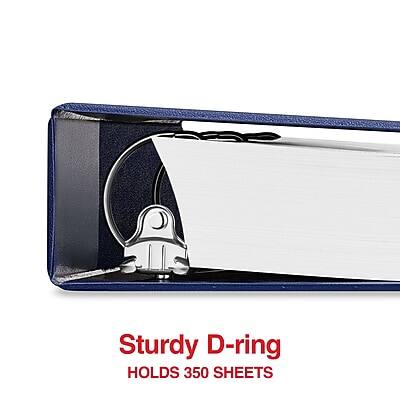 Sturdy D-ring  
HOLDS 350 SHEETS