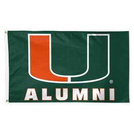 WinCraft - Miami Hurricanes 3' x 5' Single-Sided Deluxe Alumni School Supporter Flag - Multicolor