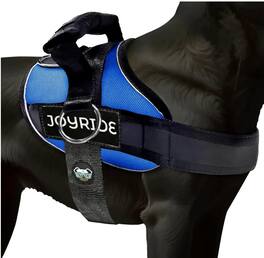 ProMounts - Side Ring No Pull Dog Harness, No Choke, Escape Proof, Reflective Pet Vest with 3 Leash Clips for Medium & Large Dogs - Blue