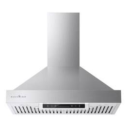 Magic Chef - 30 inches - Recirculating - Wall Range Hood - Stainless Steel