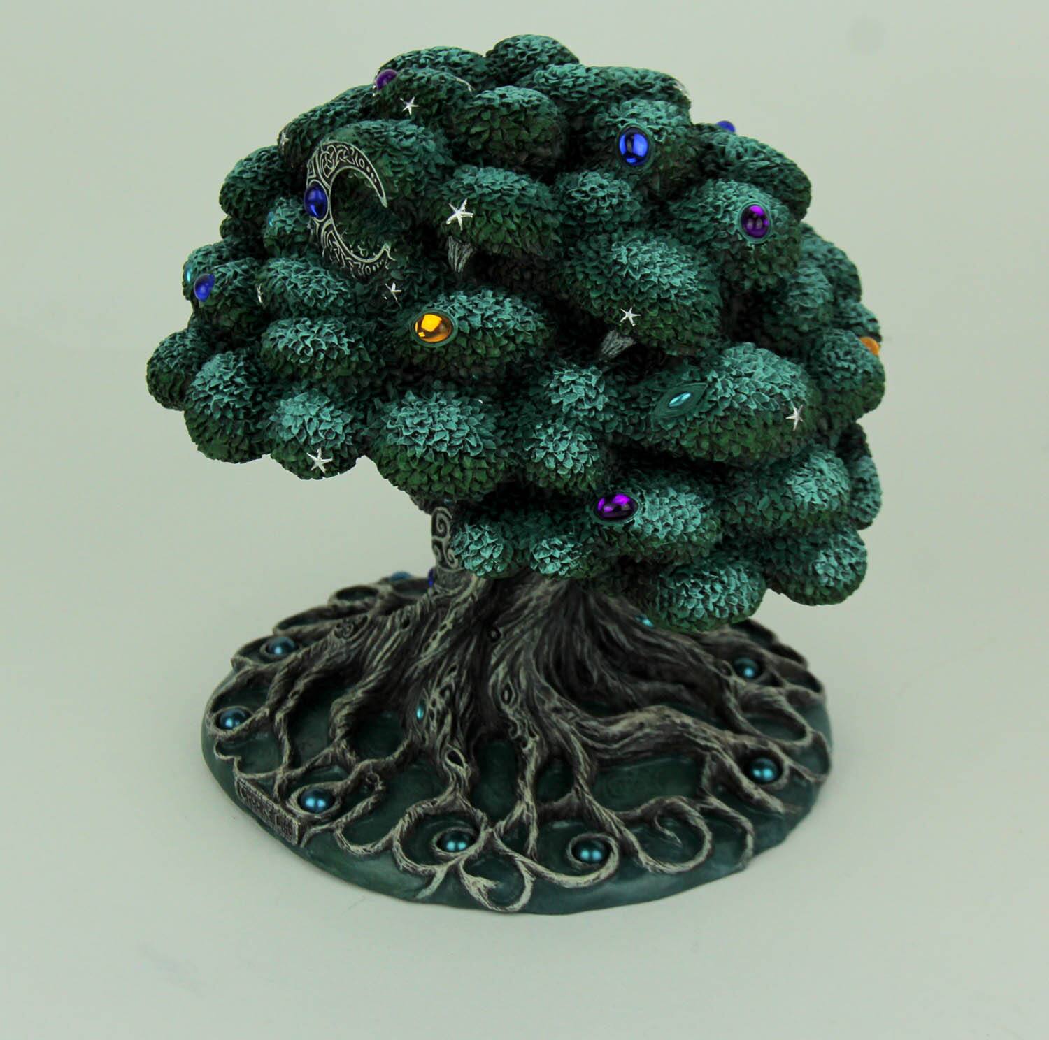 Alt View 1. Veronese Design - Tree of Life Statue by Artist Luna Lakota - Blue.